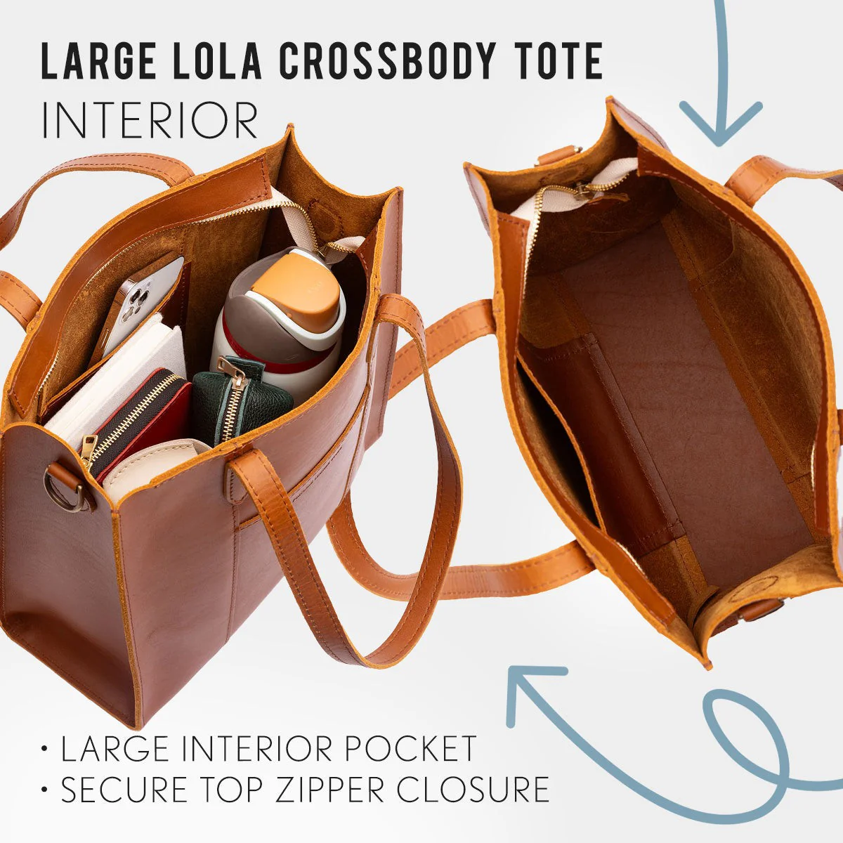 'Almost Perfect' Large Lola Zipper Crossbody Tote - Image 207