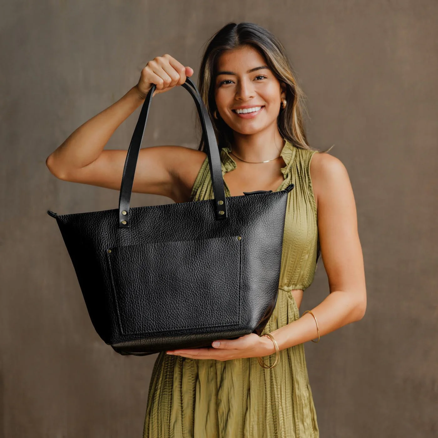 'Almost Perfect' Leather Tote Bag - Image 157