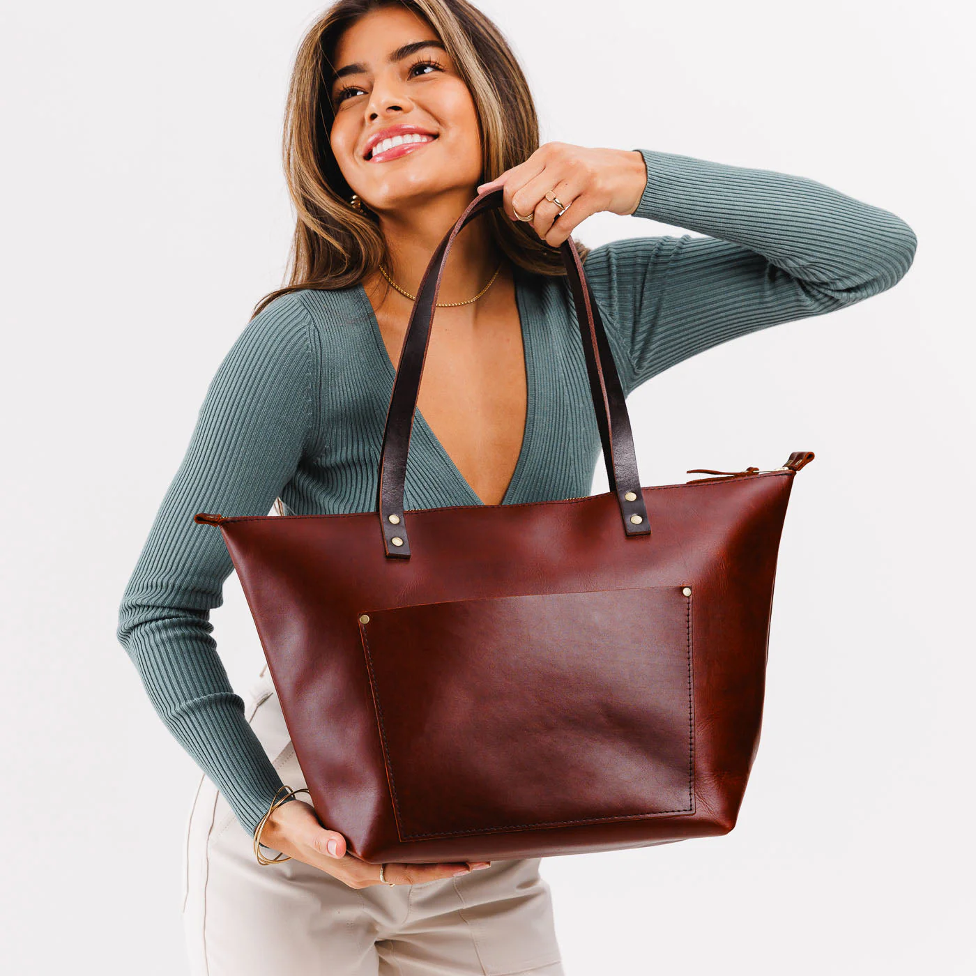 'Almost Perfect' Leather Tote Bag - Image 173