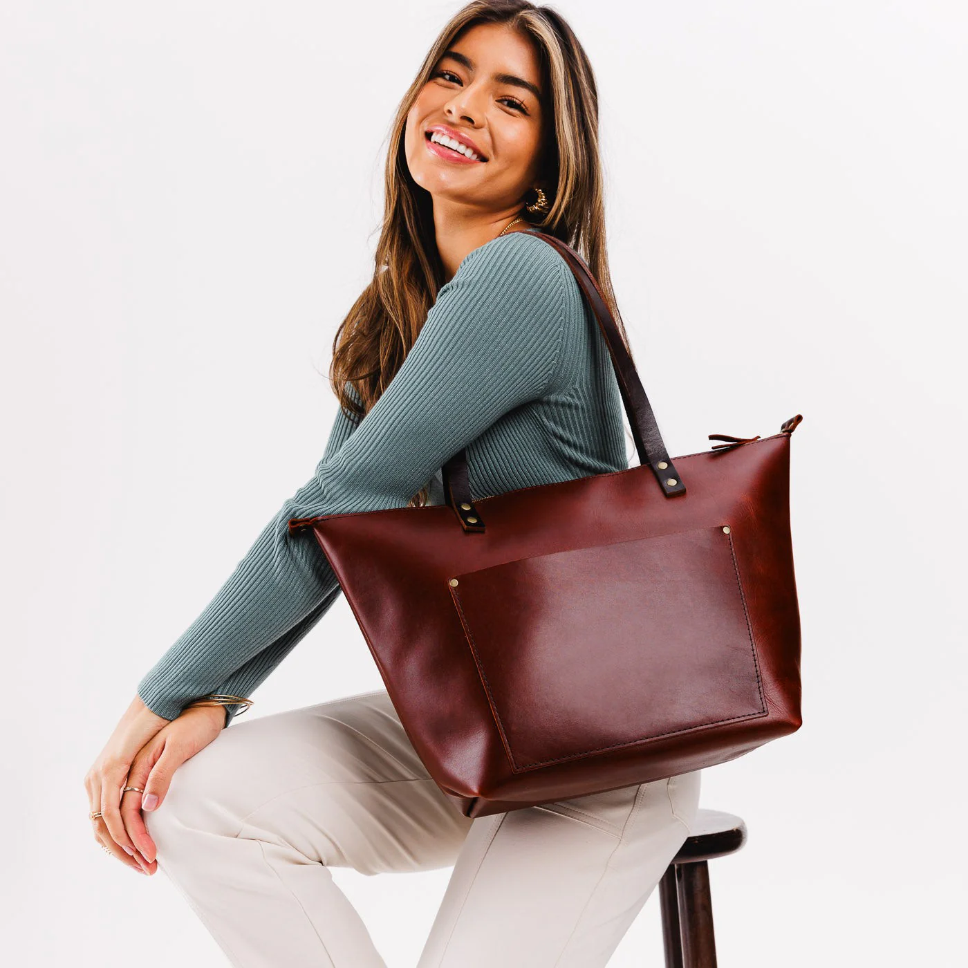 'Almost Perfect' Leather Tote Bag - Image 175