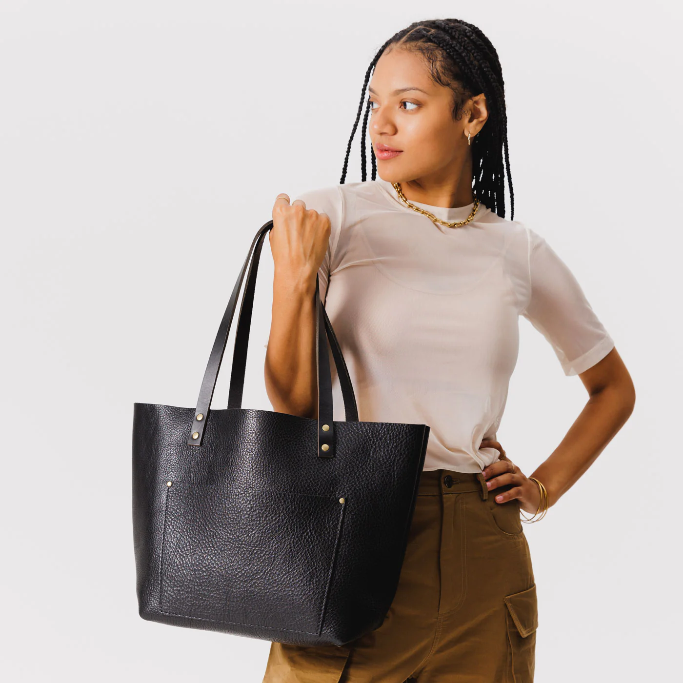 'Almost Perfect' Leather Tote Bag - Image 70