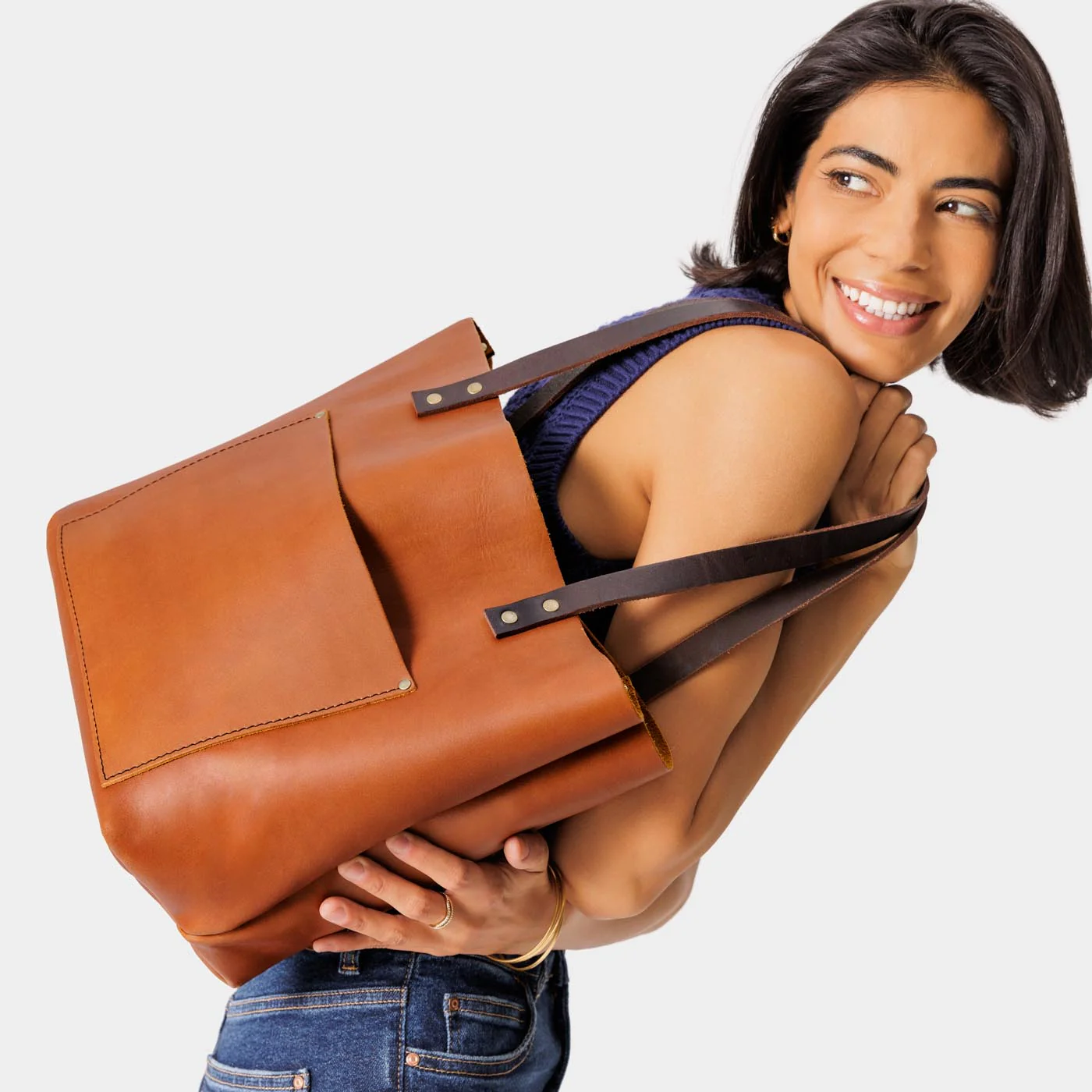 'Almost Perfect' Leather Tote Bag - Image 79