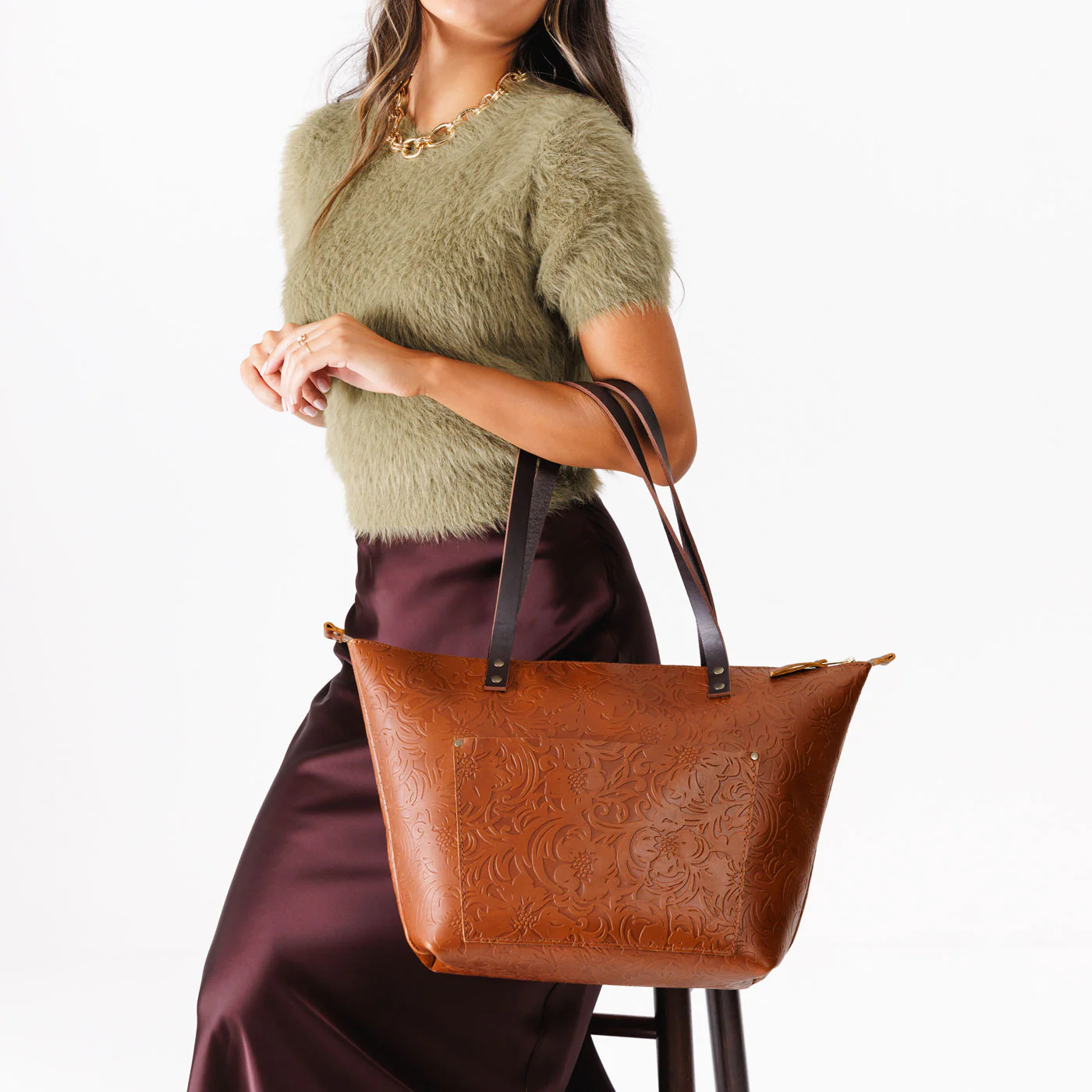 'Almost Perfect' Leather Tote Bag - Image 182