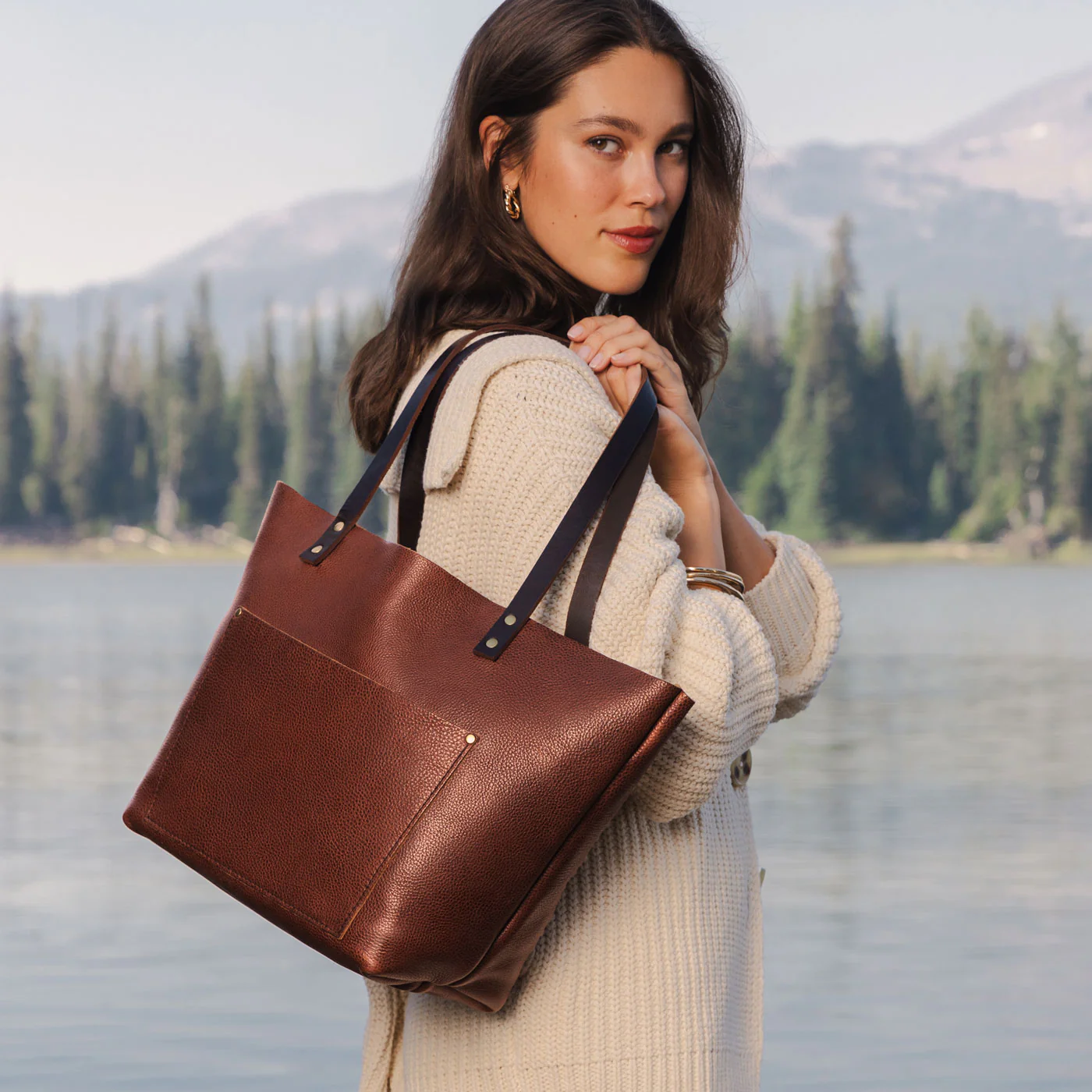 Leather Tote Bag - Image 180