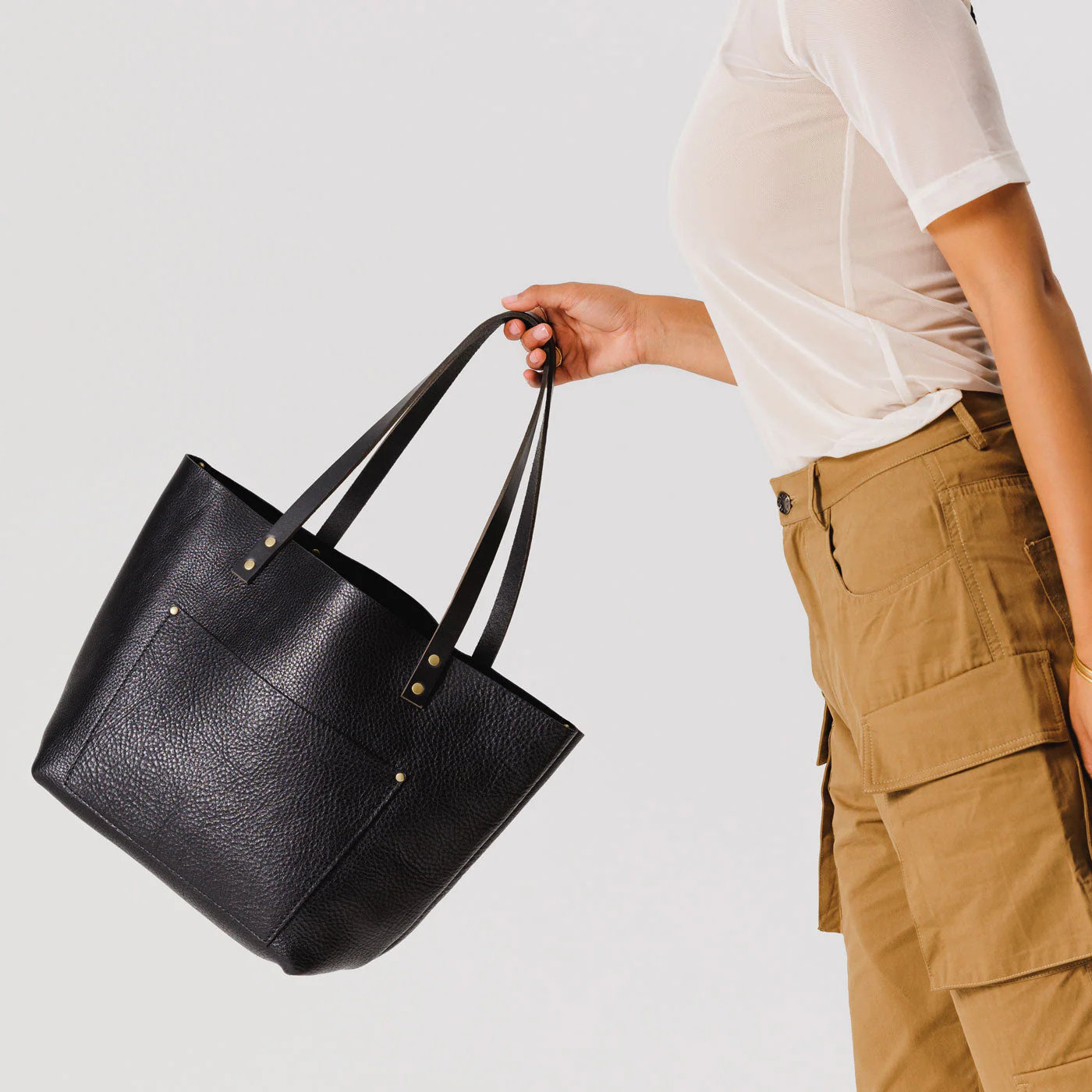 Leather Tote Bag - Image 73