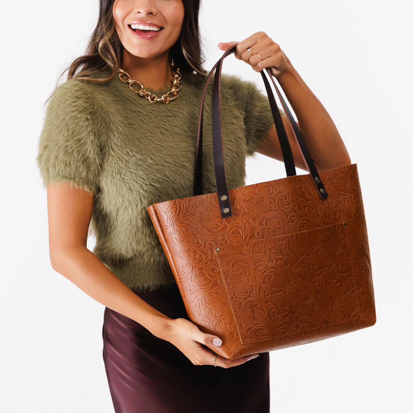 'Almost Perfect' Leather Tote Bag - Image 83