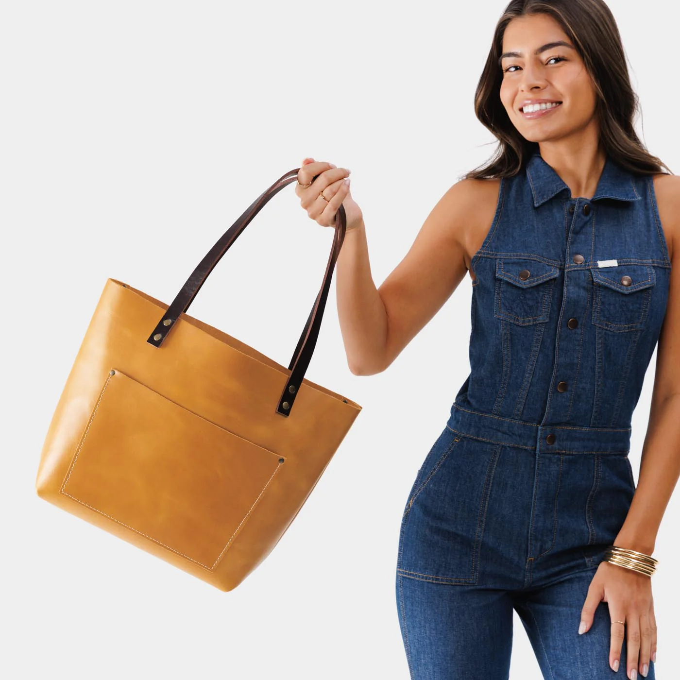 Leather Tote Bag - Image 86