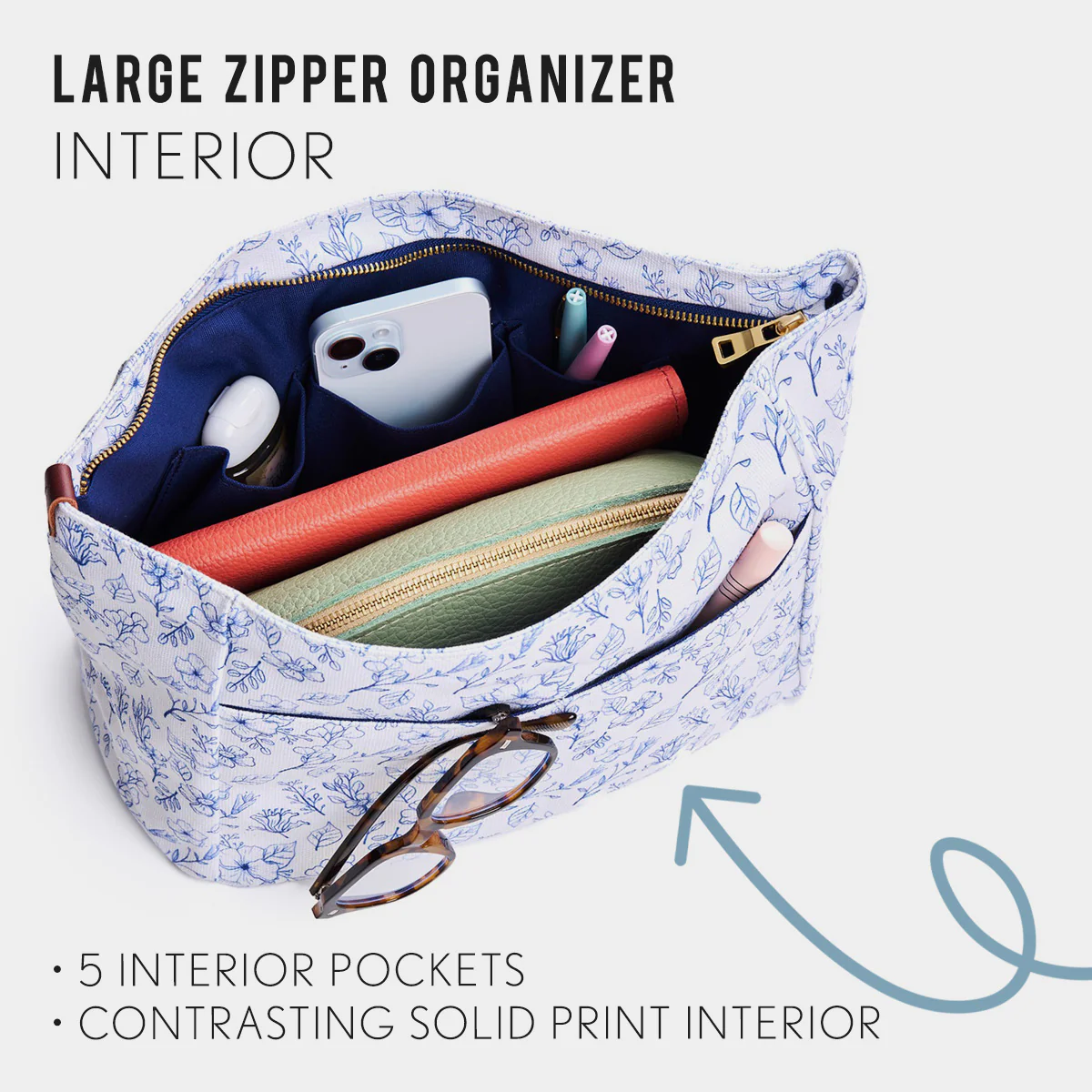 Printed Canvas Purse Organizer - Image 79