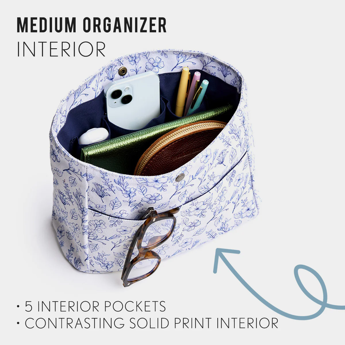 Printed Canvas Purse Organizer - Image 80