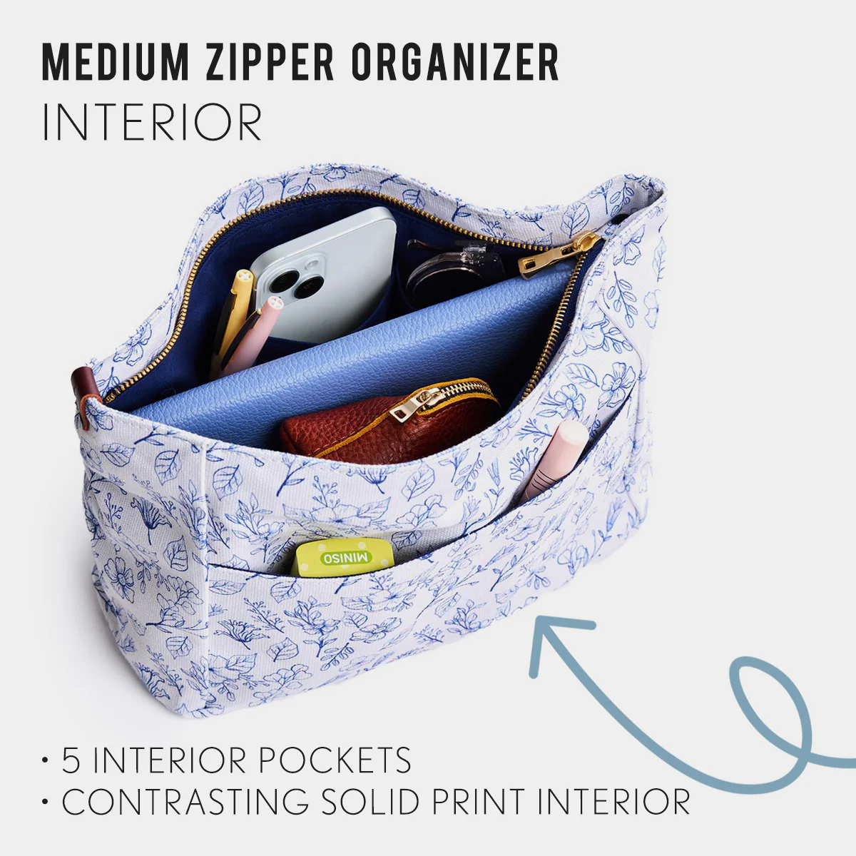 Printed Canvas Purse Organizer - Image 81