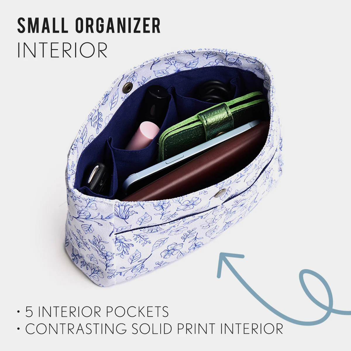 Printed Canvas Purse Organizer - Image 82